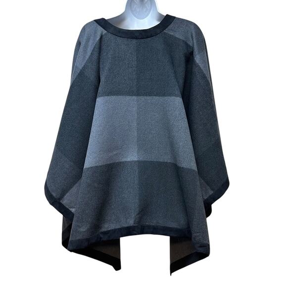 LORO PIANA Madison Baby Cashmere Leather Shawl Wrap Raphite‎ Blue NEW $4,800 - Picture 2 of 12